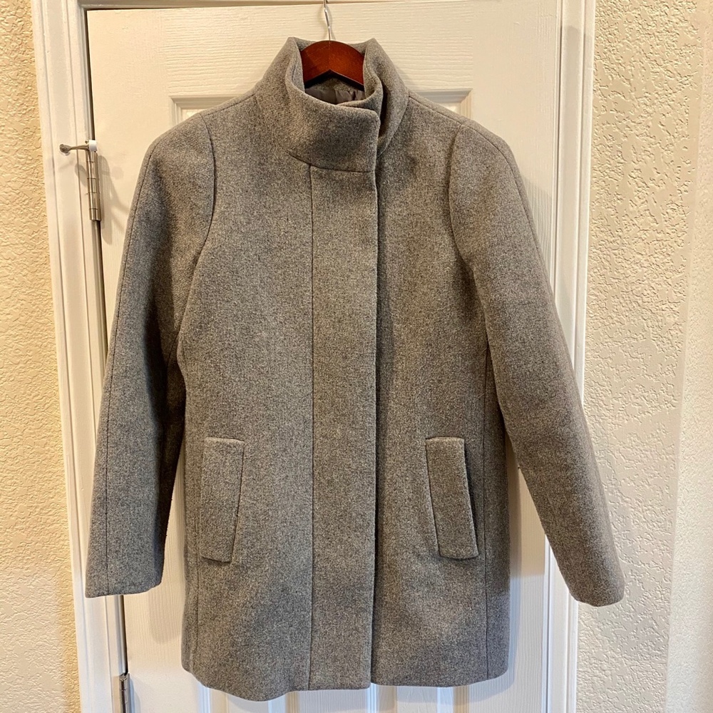J Crew Mercantile Classic Wool Coat Size 0 Small